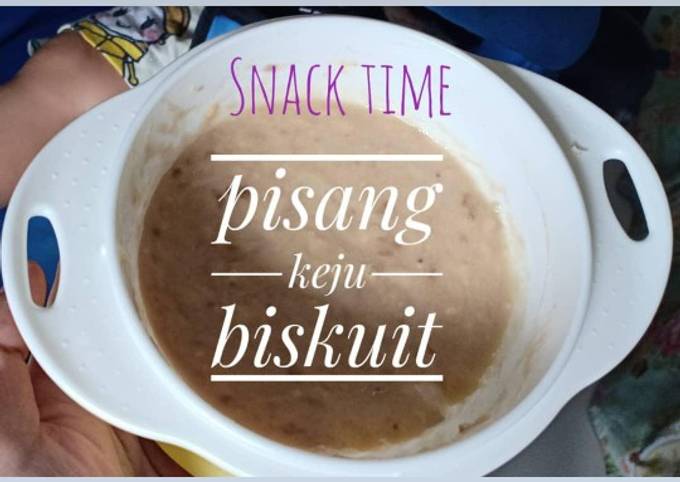 Resep Menu MPASI 6 Bulan Snack Pisang Keju Biskuit Oleh Priszilla