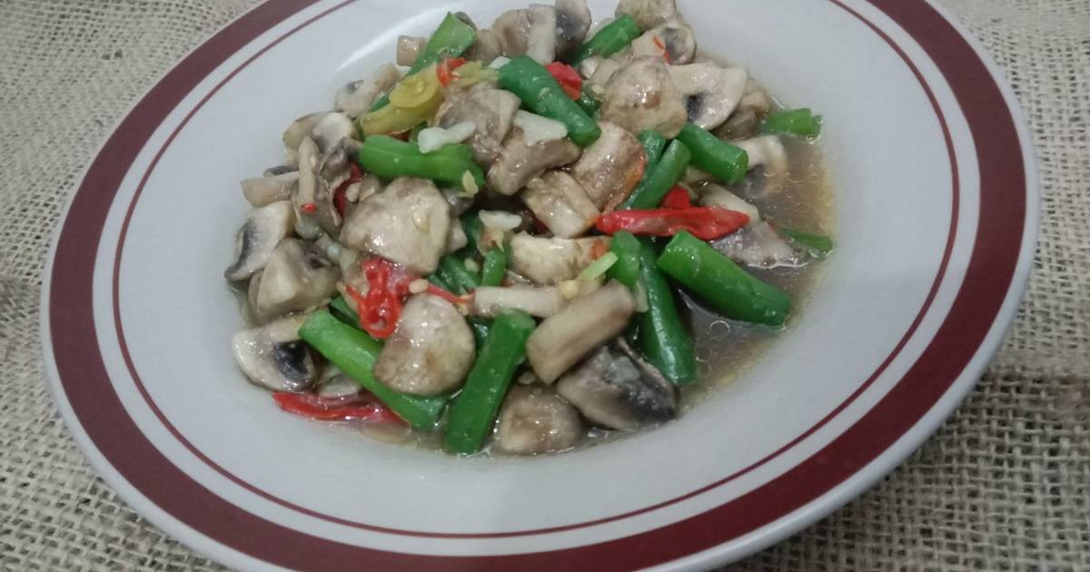 Resep Oseng Jamur Merang Buncis Saos Tiram Oleh Tuti Hantiyah Cookpad