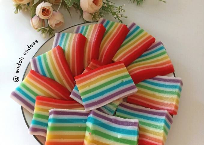 Resep Kue Lapis Pepe Rainbow Oleh Endah Mumpuni Cookpad