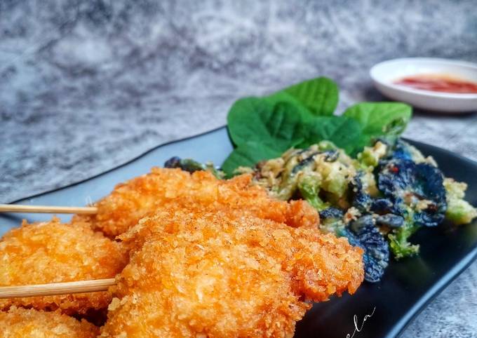 Resep Thai Street Food Platter Bunga Telang Goreng Chicken Stick