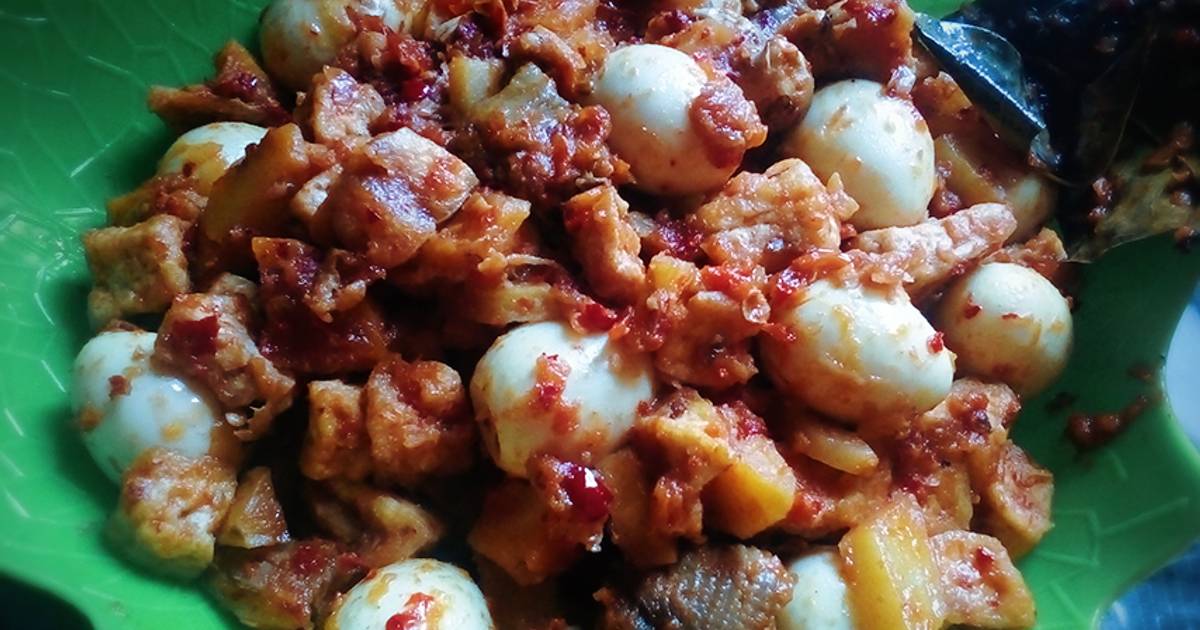 Resep Sambalado Telur Puyuh Dan Tahu Enak Dan Mudah Cookpad