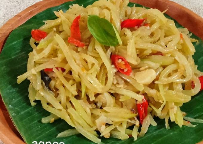 Resep Tumis Pepaya Muda Rebon oleh Agnes エミリア Cookpad