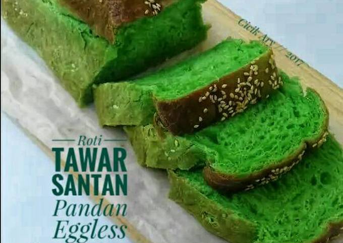 Resep Roti Tawar Pandan Santan Eggless Oleh Cicik Ary Cookpad