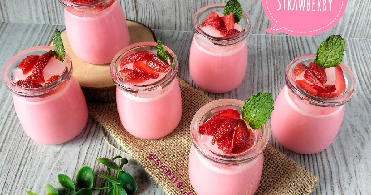 Resep Puding Susu Strawberry Oleh Sari S Kitchen Cookpad