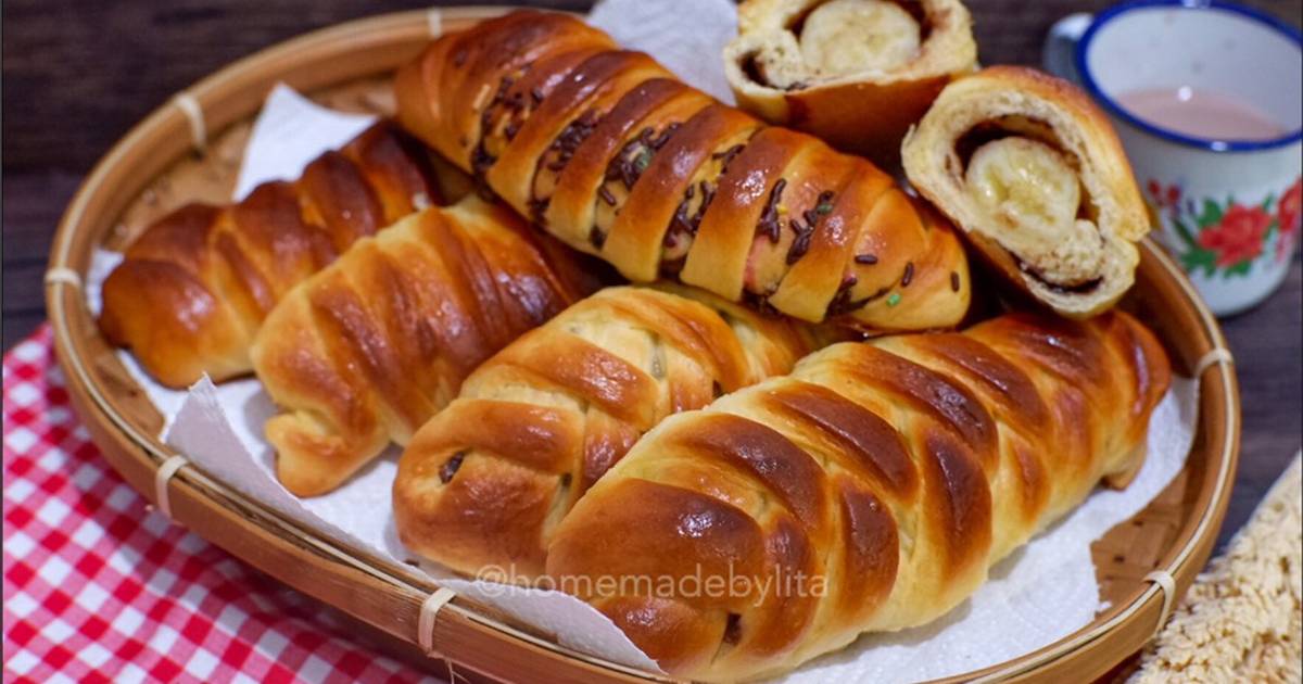 Resep Roti Pisang Kepang Adonan Kue