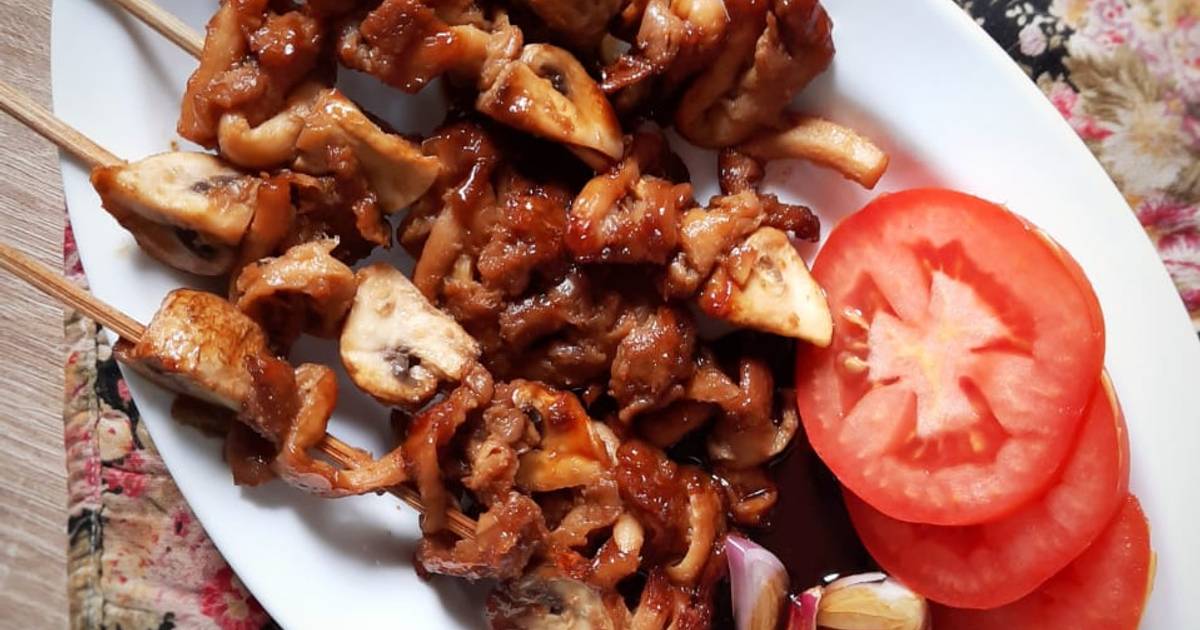 Resep Sate Jamur Tiram Champignon Oleh Dapure Cici Cookpad