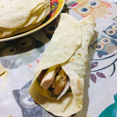 Wraps De Pollo Con Tortillas Caseras Receta De Fer Serrano Cookpad