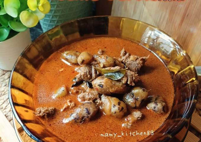 Resipi Gulai Daging Bersama Ubi Kemili Kelantan Style Oleh Mamy