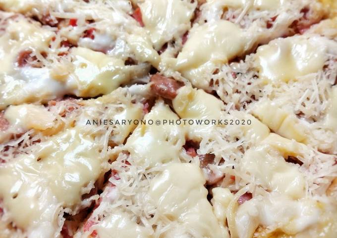 Resep Pizza Teflon BBQ Oleh Aniesaryono Cookpad