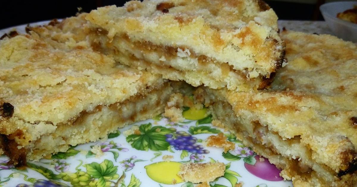 Насыпной пирог с яблоками фото