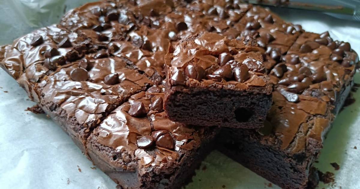 Resep Fudgy Brownies Brownies Panggang No Mixer Oleh Rosita Cookpad