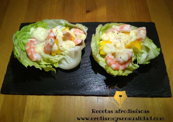 Ensalada Afrodis Aca De Langostinos Y Mango Receta De Cocina