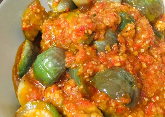 Resep Balado Terong Bulat Oleh Caecae Food Cookpad