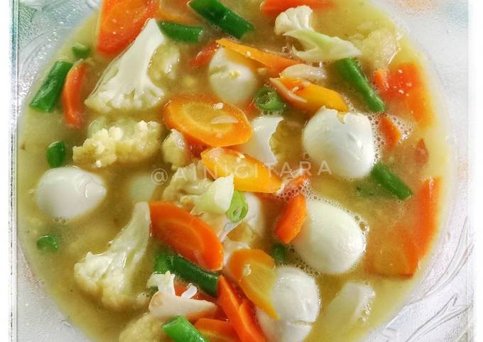 Resep Sup Kembang Kol Telur Puyuh Oleh Aini Mama N R Cookpad