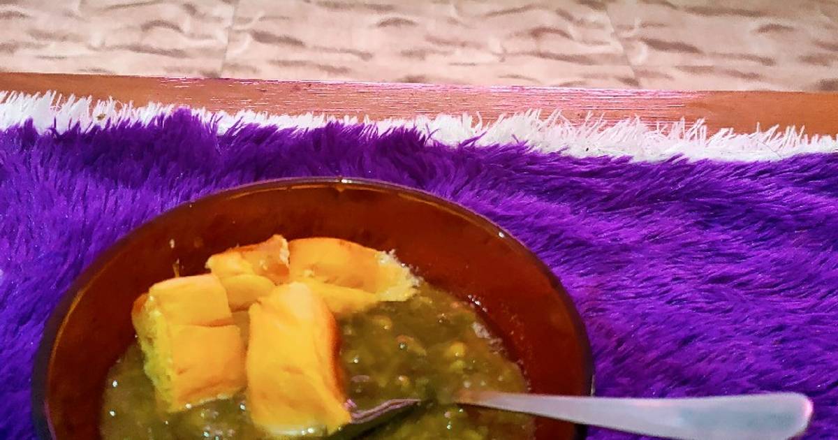 Resep Bubur Kacang Hijau Topping Roti Tawar Enak Dan Mudah Cookpad