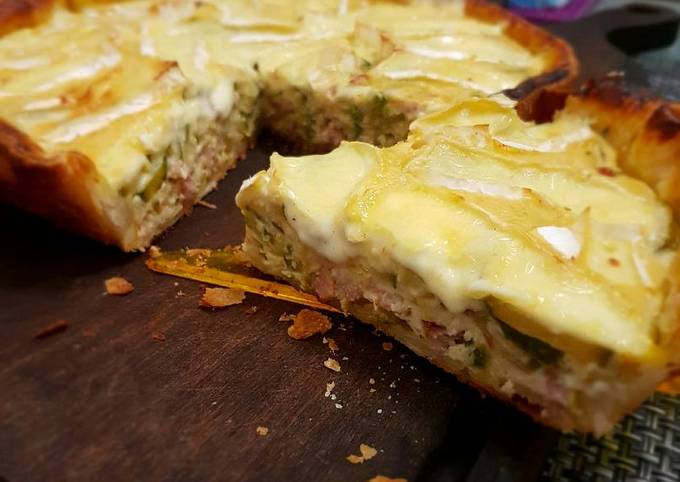 Tarta De Zucchini Y Queso Brie Con Panceta Receta De Gigit Cocin Cookpad