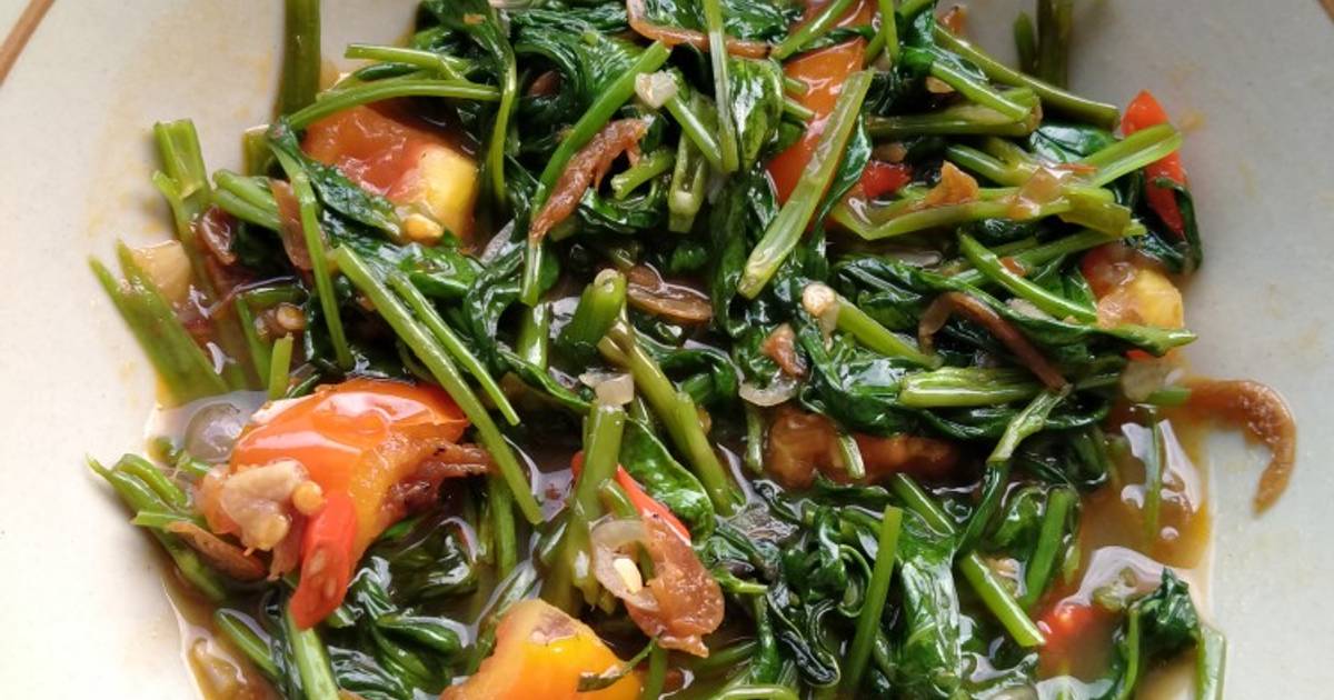 Resep Tumis Kangkung Sambal Terasi Rebon Oleh Noviana Arianti Cookpad