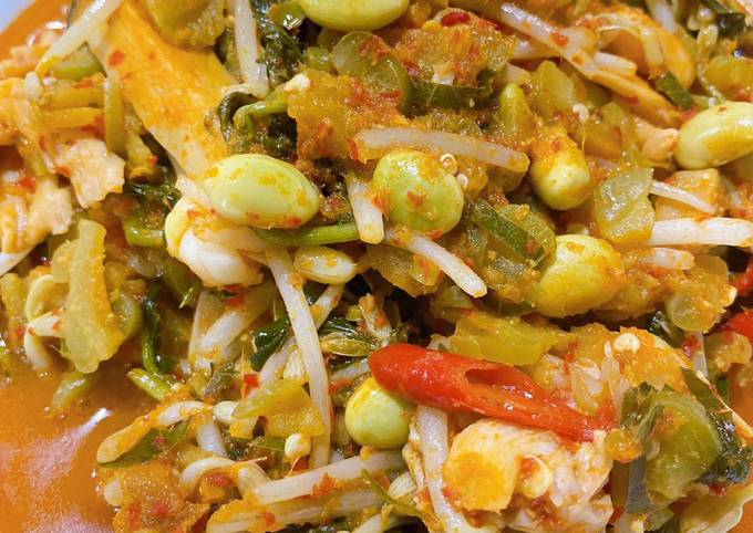 Resep Tumis Pare Horenzo Toge Edamame Jamur Cabe Vegan Oleh Yenni