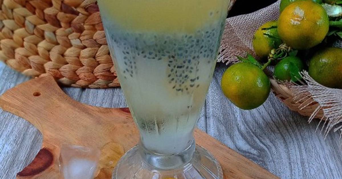 Resep Es Jeruk Cui Nata De Coco Selasih Oleh Momsqueenkitchen Cookpad