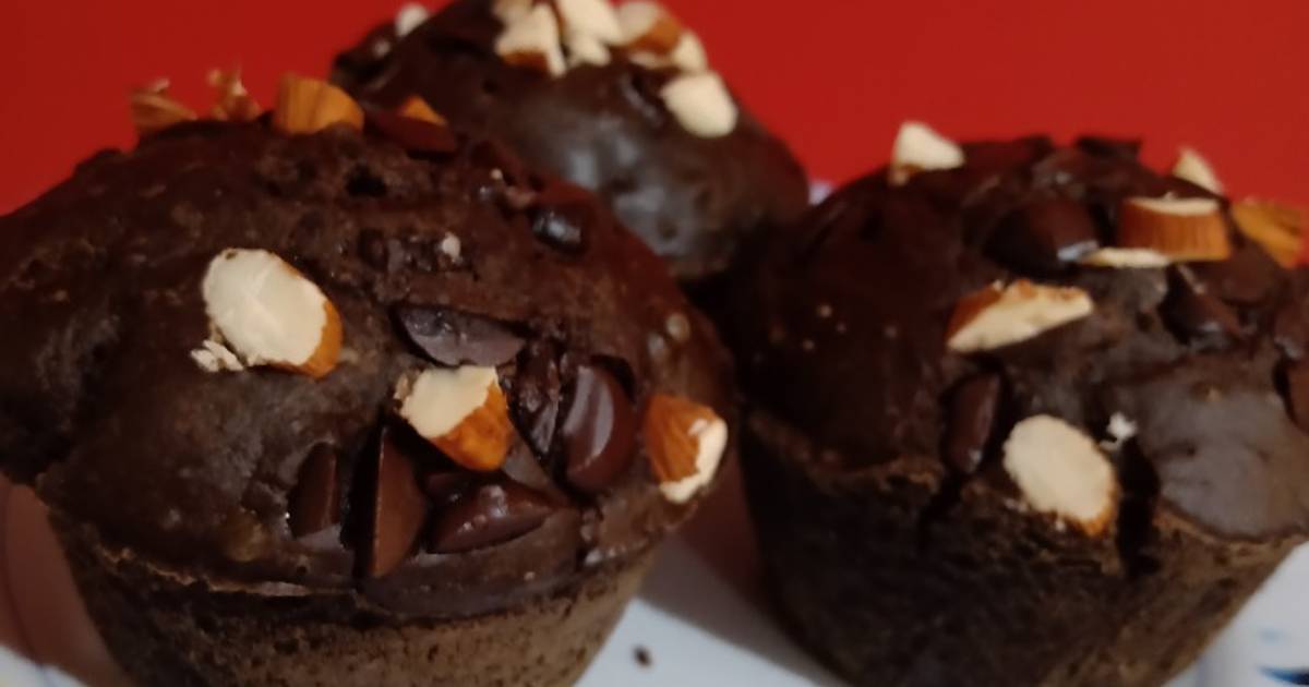 Muffins De Chocolate Y Almendras Saludables 160 Cal X Unidad Receta De