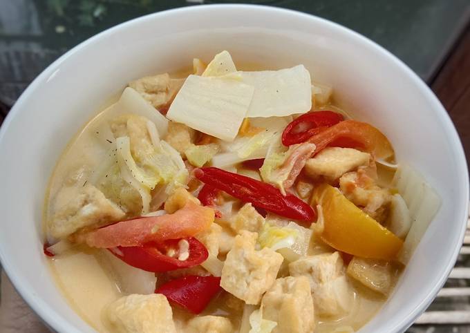 Resep Sawi Putih Tahu Kuah Santan Oleh Rizka Emellia Cookpad