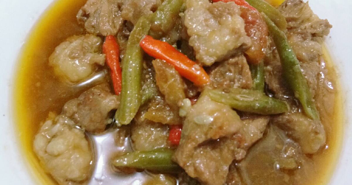 Resep Asem Asem Buncis Daging Oleh Gustia Bunda Volend Voland Cookpad