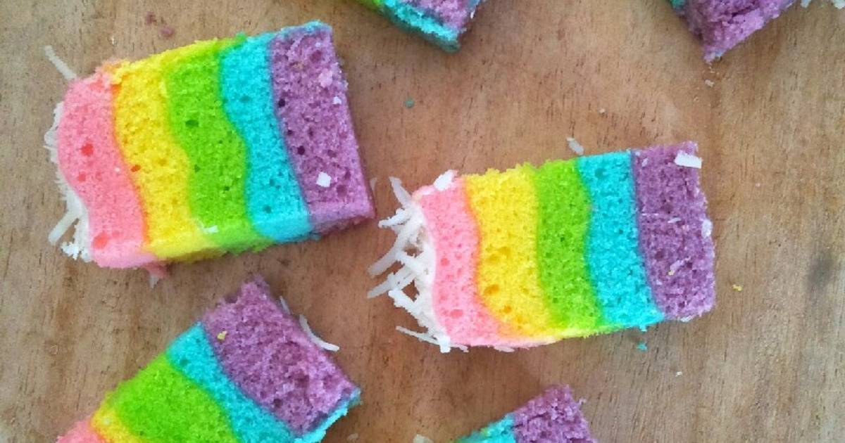 Resep Rainbow Cake Kukus Ny Liem Oleh Yola Pitaloka Cookpad