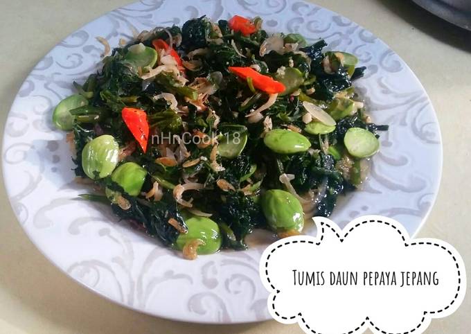 Resep Tumis Daun Pepaya Jepang Oleh Nhncook Zona Cemilan Cookpad