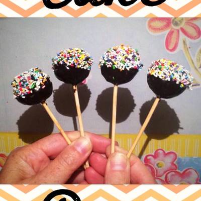 Merienda Cake pops de chocolate súper fácil Hecho con Mug cake Receta