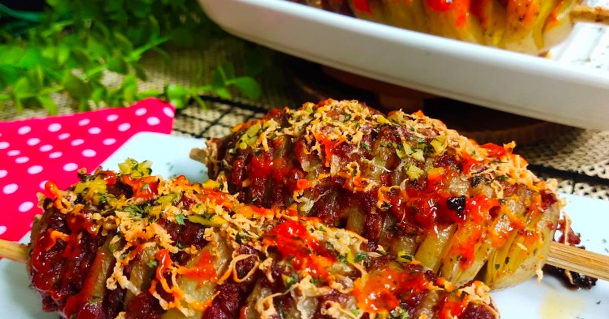 Resep Baked Potato Beef Kentang Spiral Panggang Oleh Bunda