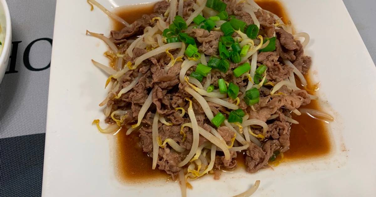 Stir Fried Beef Bean Sprout Recipe By Saori Fujimoto Cookpad