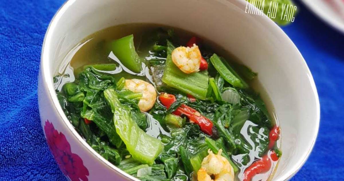 Resep Sawi Pahit Tumis Udang Oleh Emma Aw Yang Kitchen Cookpad