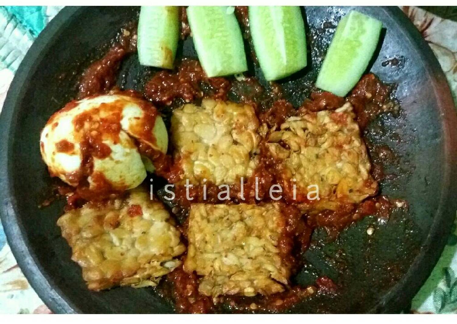 Resep Penyet Tempe Telur Sambel Terasi Oleh Isti Alleia Cookpad