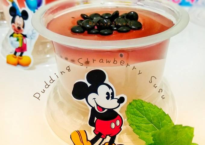 Resep Pudding Strawberry Susu Oleh Anny Risyani Cookpad