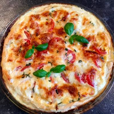 Paradicsom mozzarella Quiche Ani Kövesdi receptje Cookpad receptek