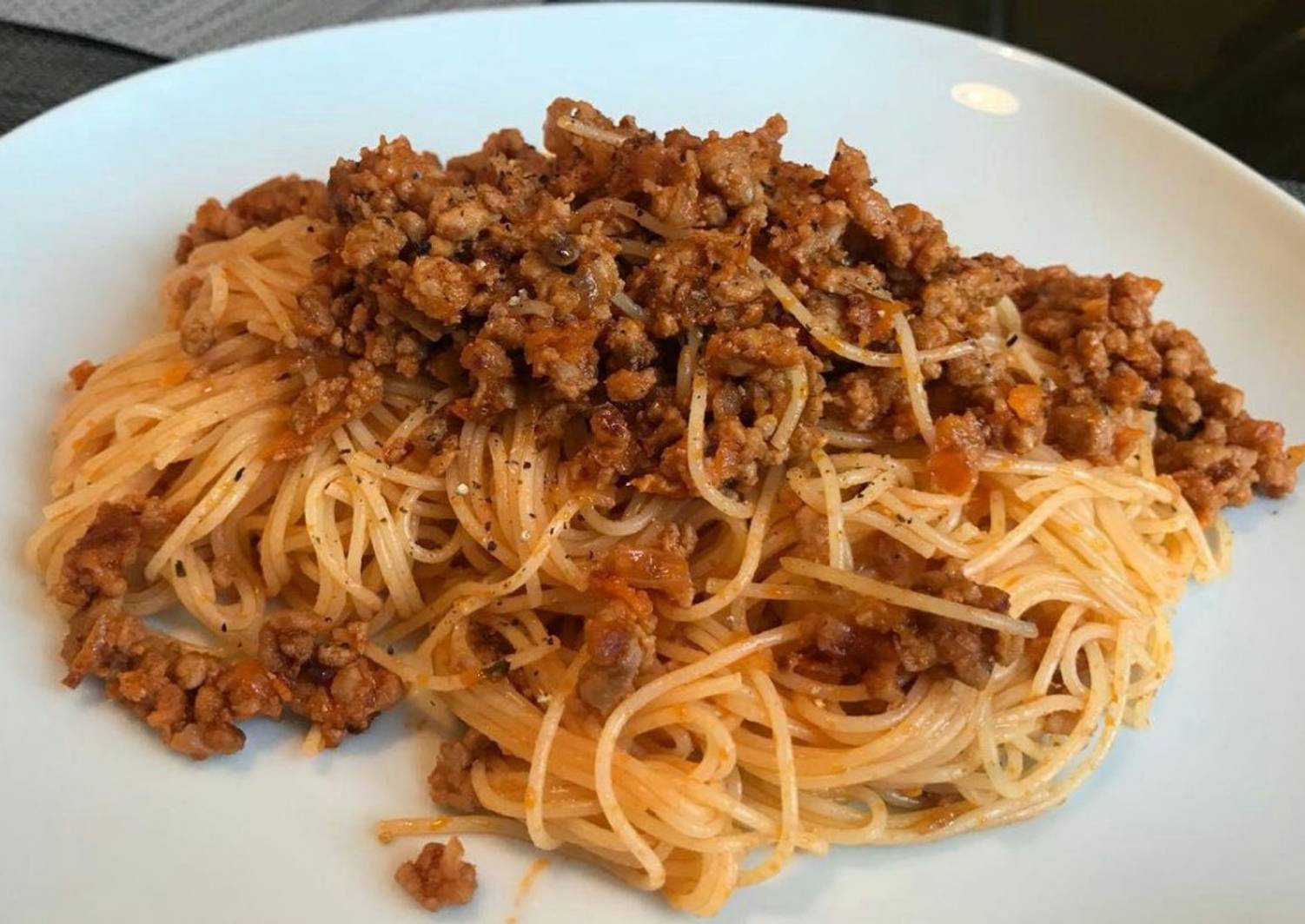 Вкусные спагетти с фаршем