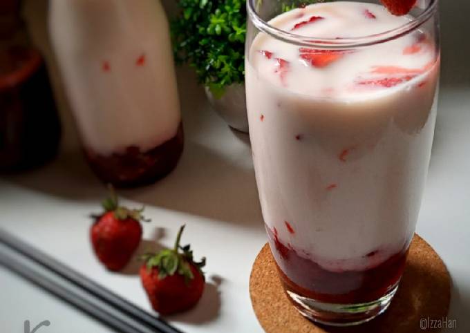 Resep Korean Strawberry Milk Oleh IzzaHan Cookpad