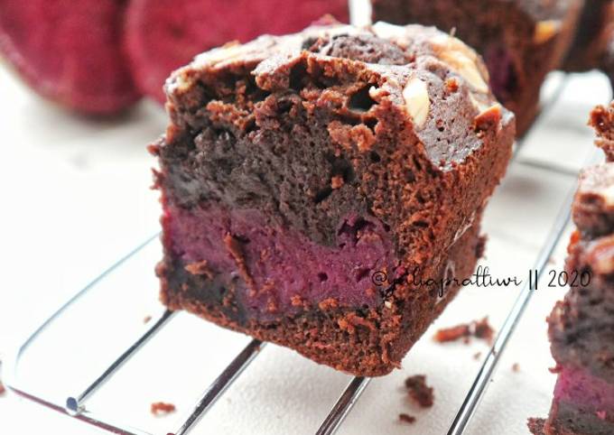 Resep Brownie Ubi Ungu Gluten Free Oleh Yulia Prattiwi Cookpad