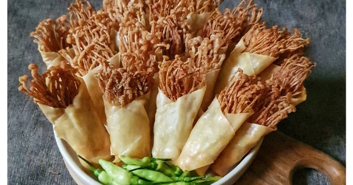 Resep Pangsit Goreng Jamur Enoki Oleh Rossy Anna Oktavia Abata Kitchen