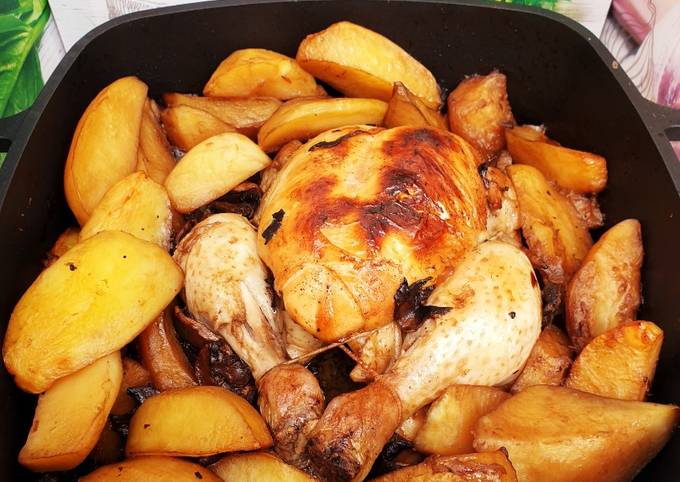 Poulet R Ti Et Ses Pommes De Terre R Ties Cuisson Ninja Woodfire De