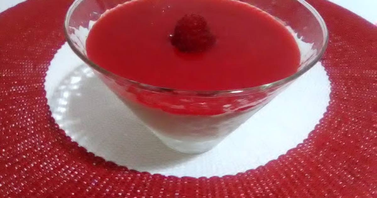 Panna Cotta Con Coulis De Frambuesa Receta De Vinoymiel Cookpad