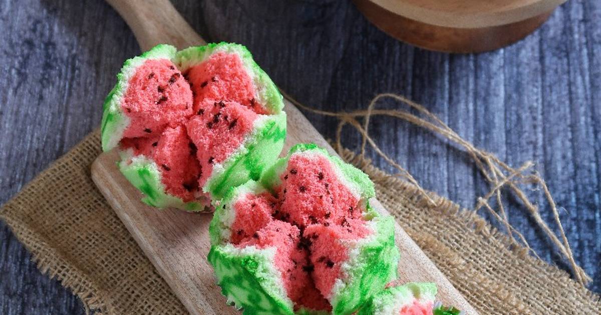 Resep Bolu Kukus Mekar Motif Semangka Oleh Yohana Anggarasari Cookpad