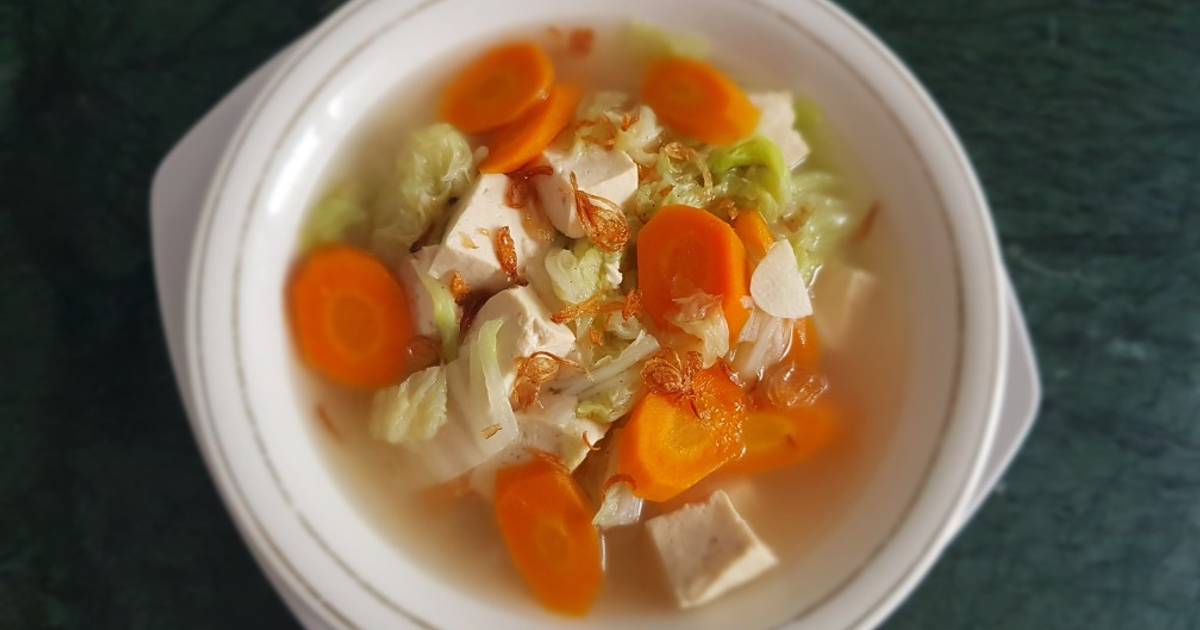 Resep Bening Sawi Putih Wortel Dan Tahu Oleh Windy Utami Bp Cookpad