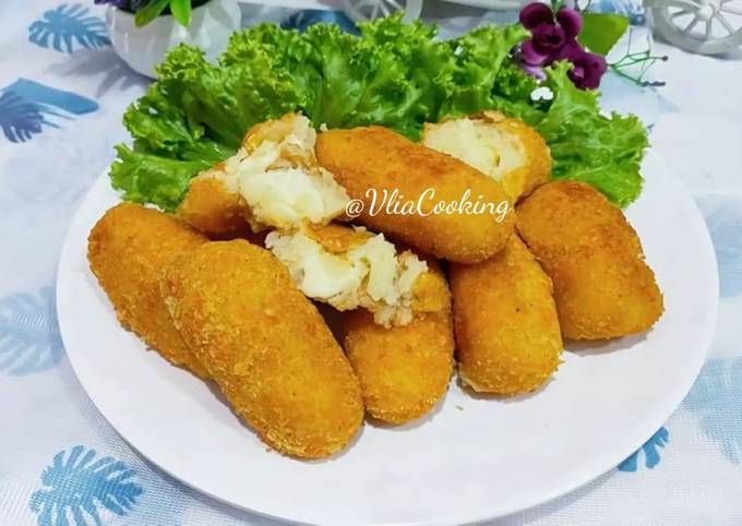 Resep Kroket Kentang Isi Keju Sangat Simple Oleh Vlia Cooking Cookpad