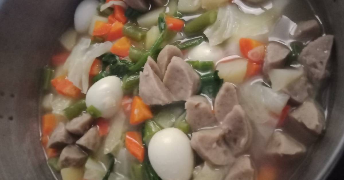 Resep Sayur Sop Telur Puyuh Bakso Oleh Ineherlia Cookpad