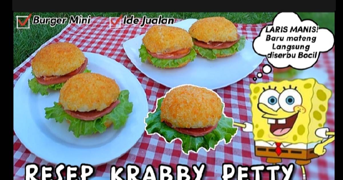 Resep Burger Mini Enak Krabby Patty Goreng Oleh Dapur Ceria Cookpad