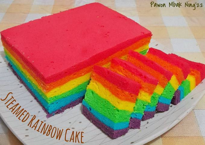 Resep Steamed Rainbow Cake Oleh PawonMbakNing Cookpad