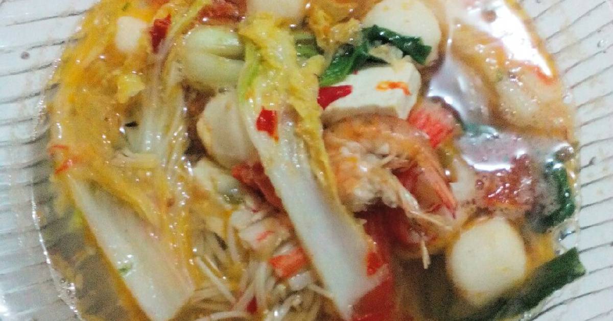 Resep Steamboat Suki Kuah Tomyam Oleh Saila Tsurayya Cookpad