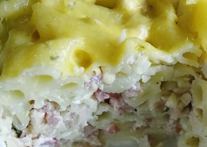 Rakott csirkés baconos penne tészta Anita receptje Cookpad receptek