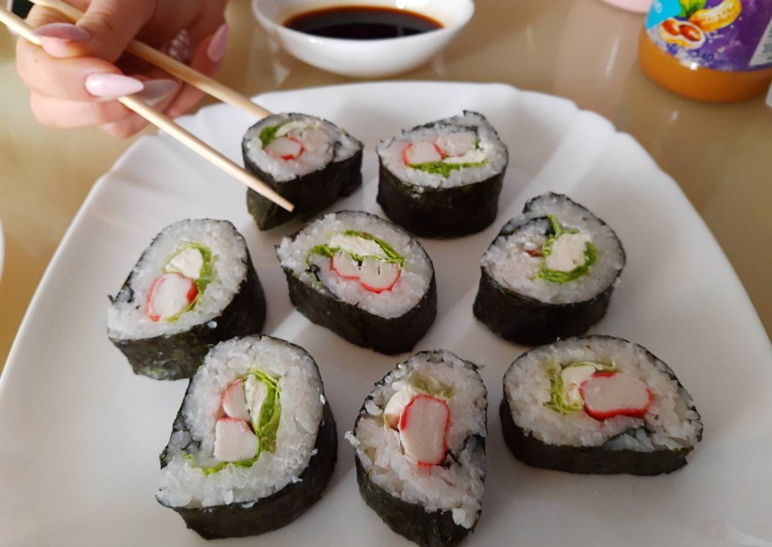 Рецепт суши с крабом запеченные фото 84